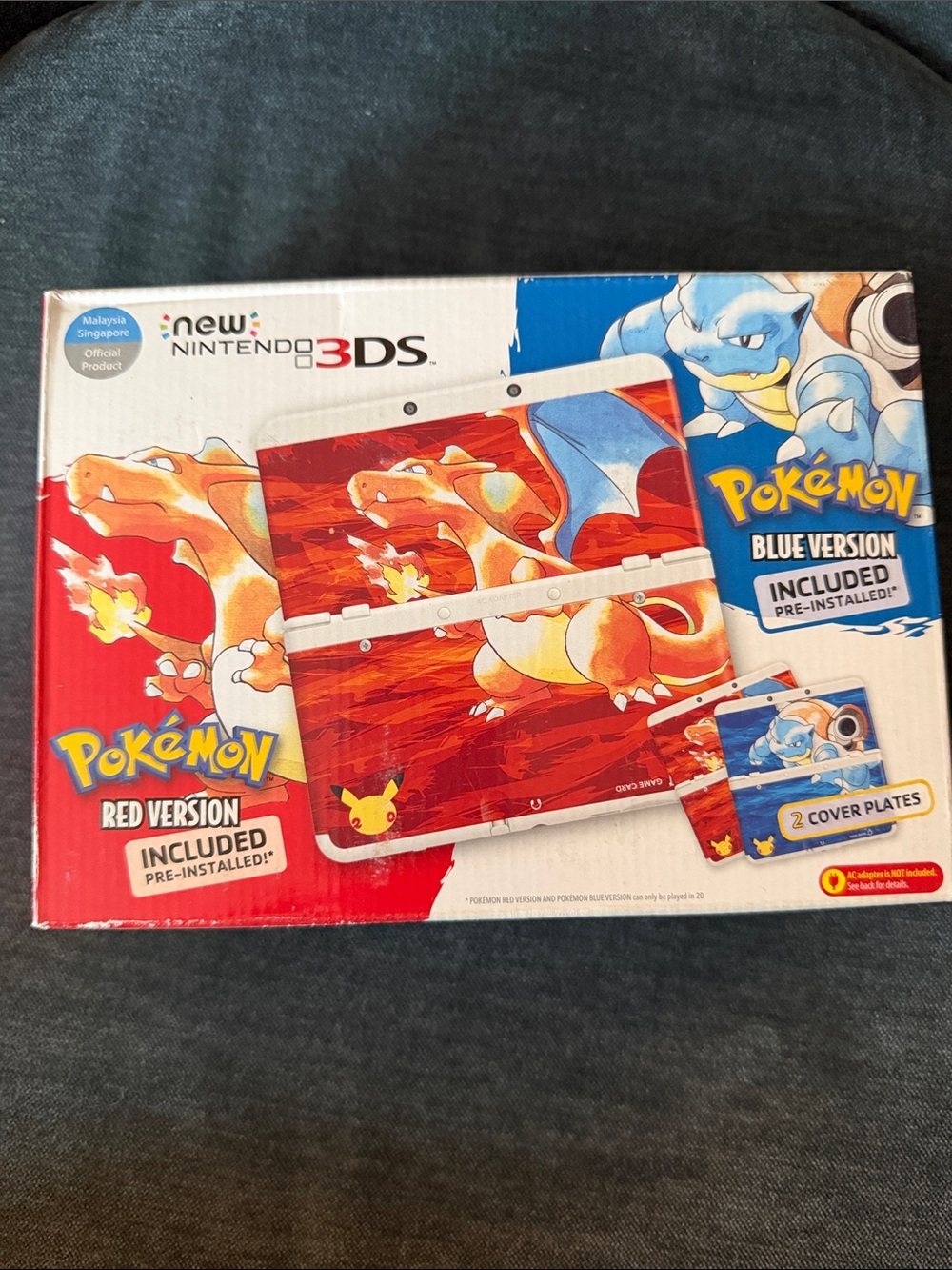 Nintendo New 3DS Pokémon Charizard & Blastoise Edition - Red, Blue, White